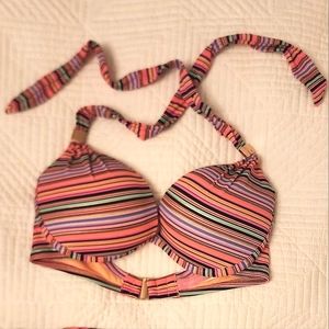 Victoria’s Secret The Hottie Halter Stripped Bikini Barbie Women’s Size 34D-L